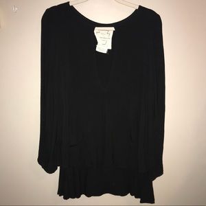 Free People Black Mini Dress Sexy